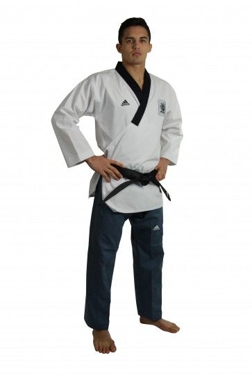 adidas Poomsae Taekwondopak Heren Wit/Donker Blauw ADITPAM01