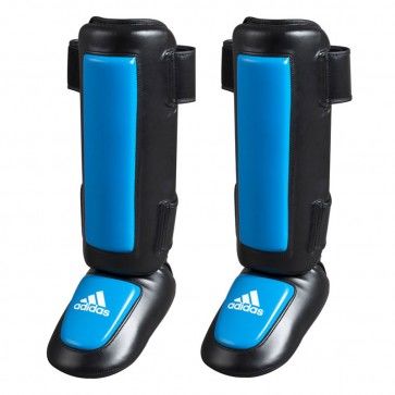 adidas Pro Style Scheenbeschermers PU Met Gel Padding Zwart/Blauw ADITSN01ZB