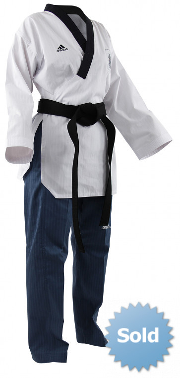 adidas Poomsae Taekwondopak Dames Wit/Licht Blauw ADITPAF01