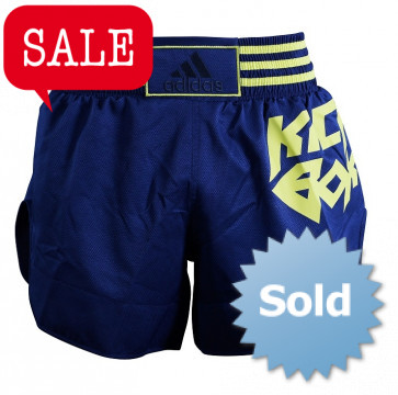 adidas Thai- en Kickboksshort Micro Diamond Geel/Blauw 