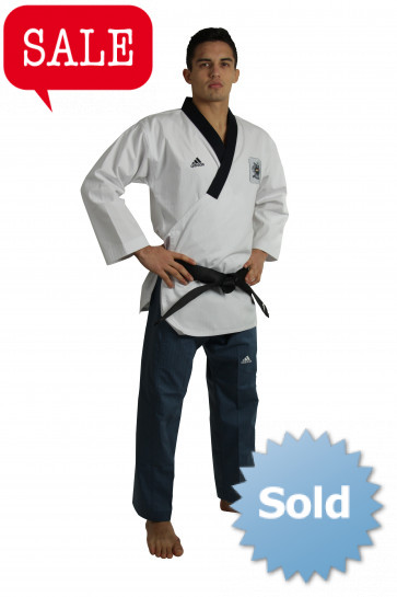 adidas Poomsae Taekwondopak Heren Wit/Donker Blauw ADITPAM01