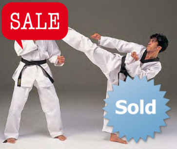 Matsuru 0124 Taekwondo pak V-hals zwart